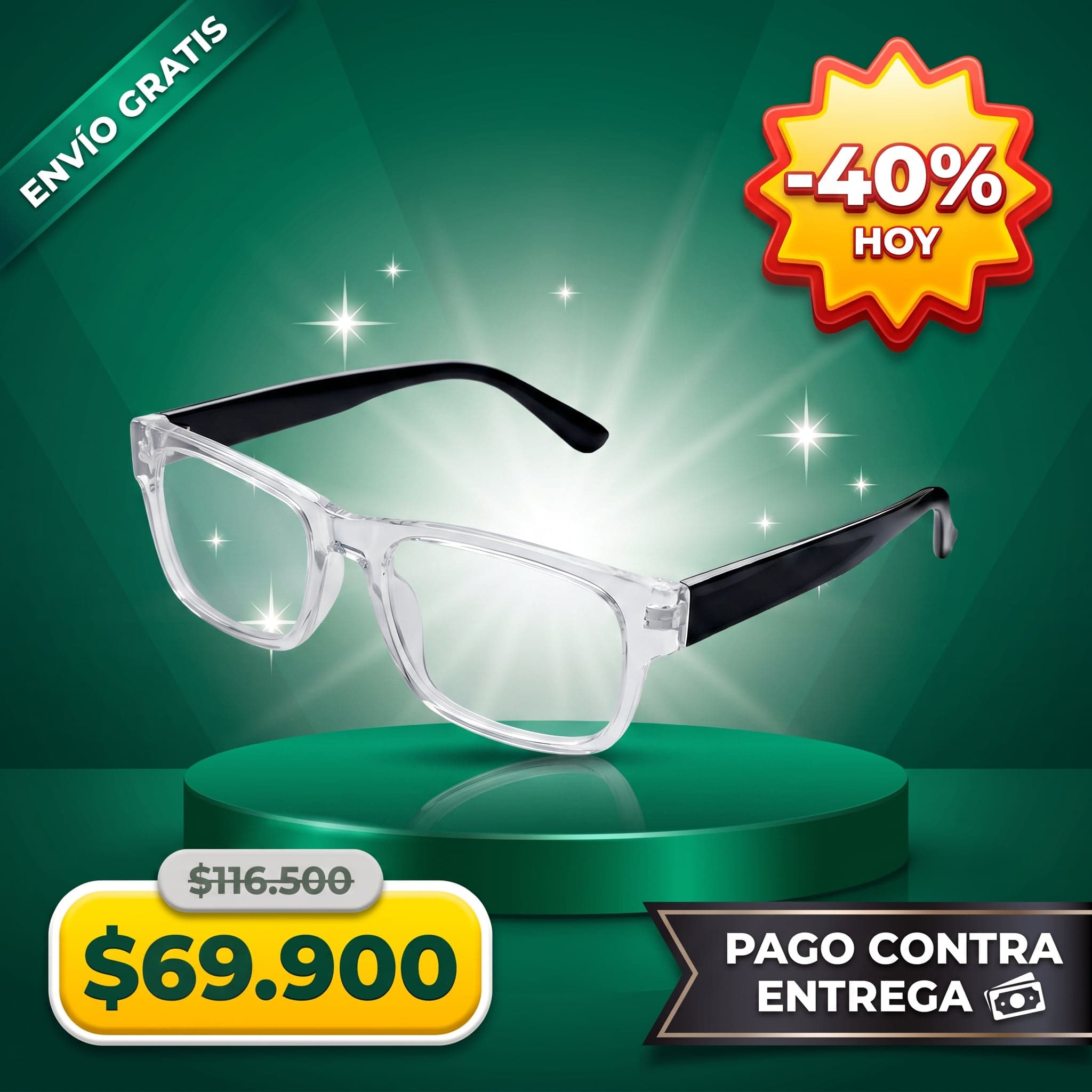 Gafas de Descanso y Aumento (Armazón Acrílico) + Estuche + Paño — foto 1