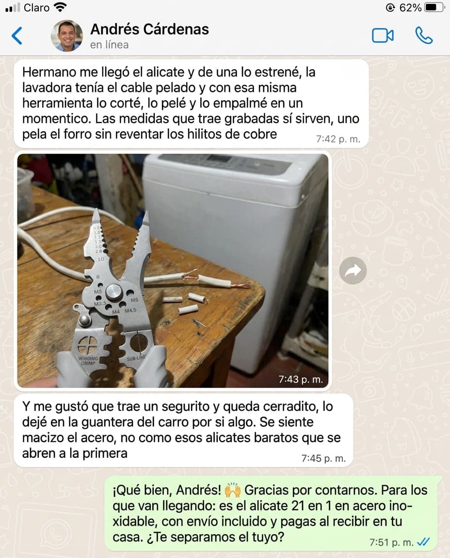 Alicate Multifuncional 21 en 1 — herramienta de bolsillo — foto 6