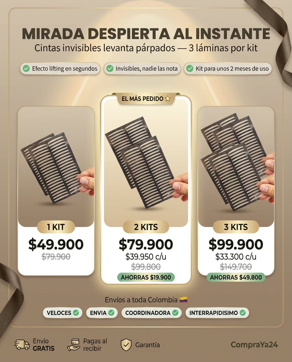 Cintas Invisibles Levanta Párpados — Efecto Lifting Natural — foto 3