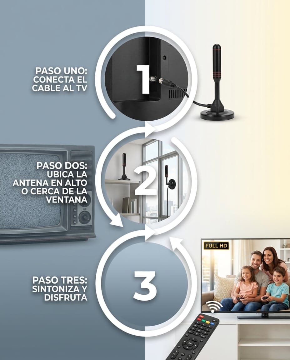 Antena TDT Interior HD con Base Magnética — foto 5