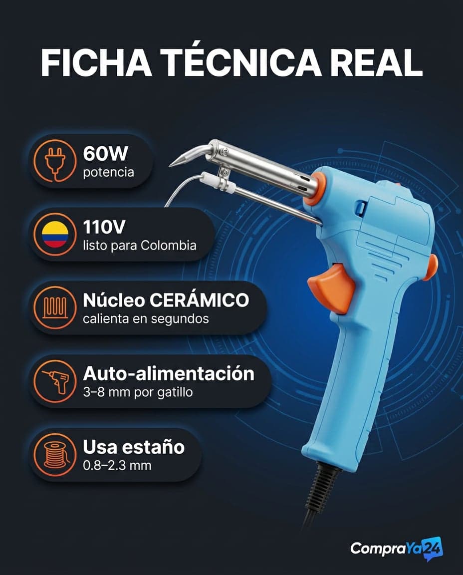 Combo Pistola para Soldar + Estaño — Kit Completo (Estaño de Regalo) — foto 5