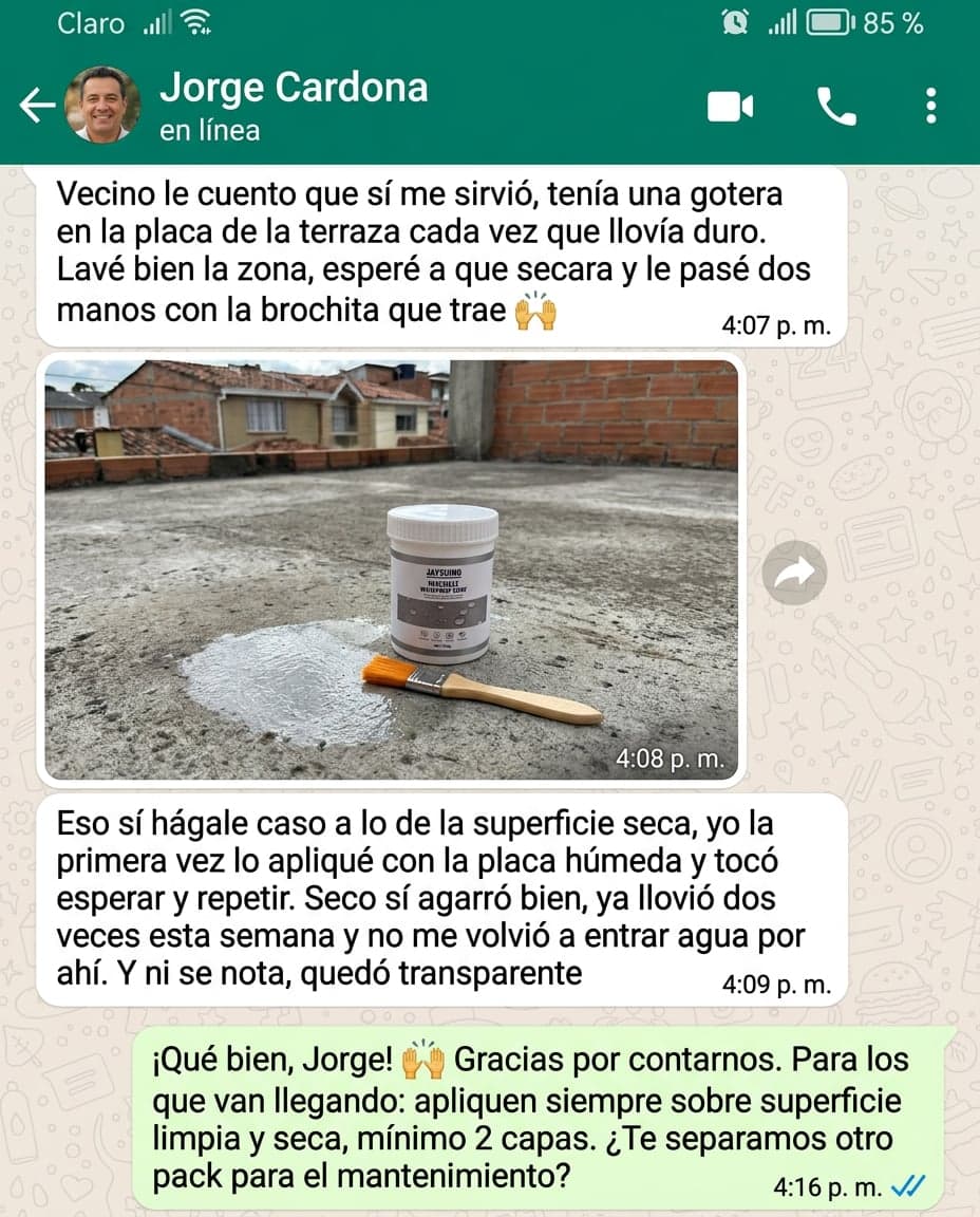 Sellador Impermeabilizante Invisible 500g con Brocha — foto 6