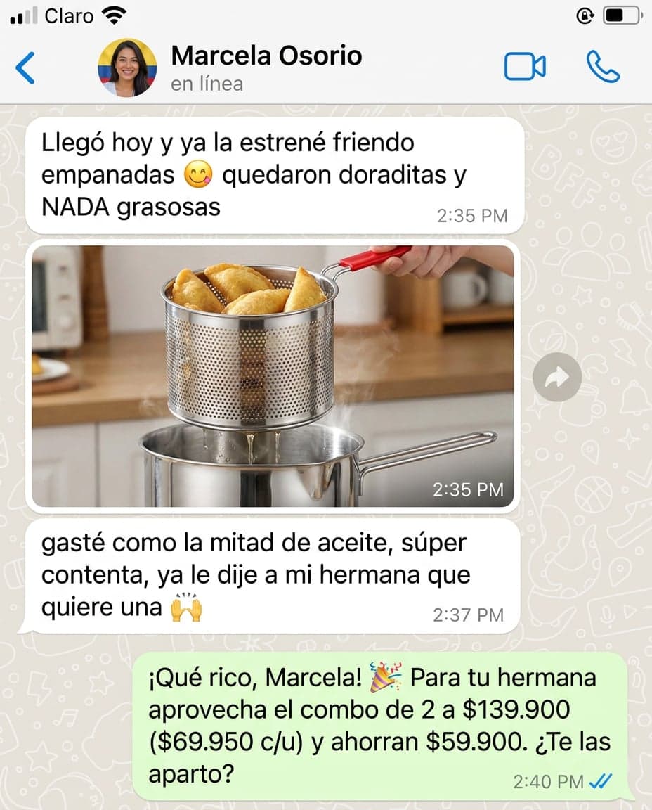 Set Olla Freidora en Acero Inoxidable con Canasta — foto 6