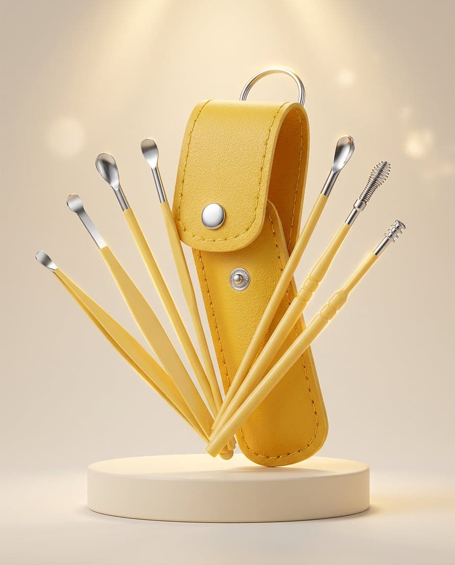 Kit de Limpieza de Oídos 6 Piezas en Acero Inoxidable con Estuche — foto 2