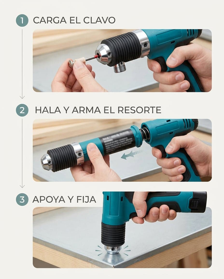 Pistola Remachadora Manual con Clavos/Remaches Incluidos — foto 5