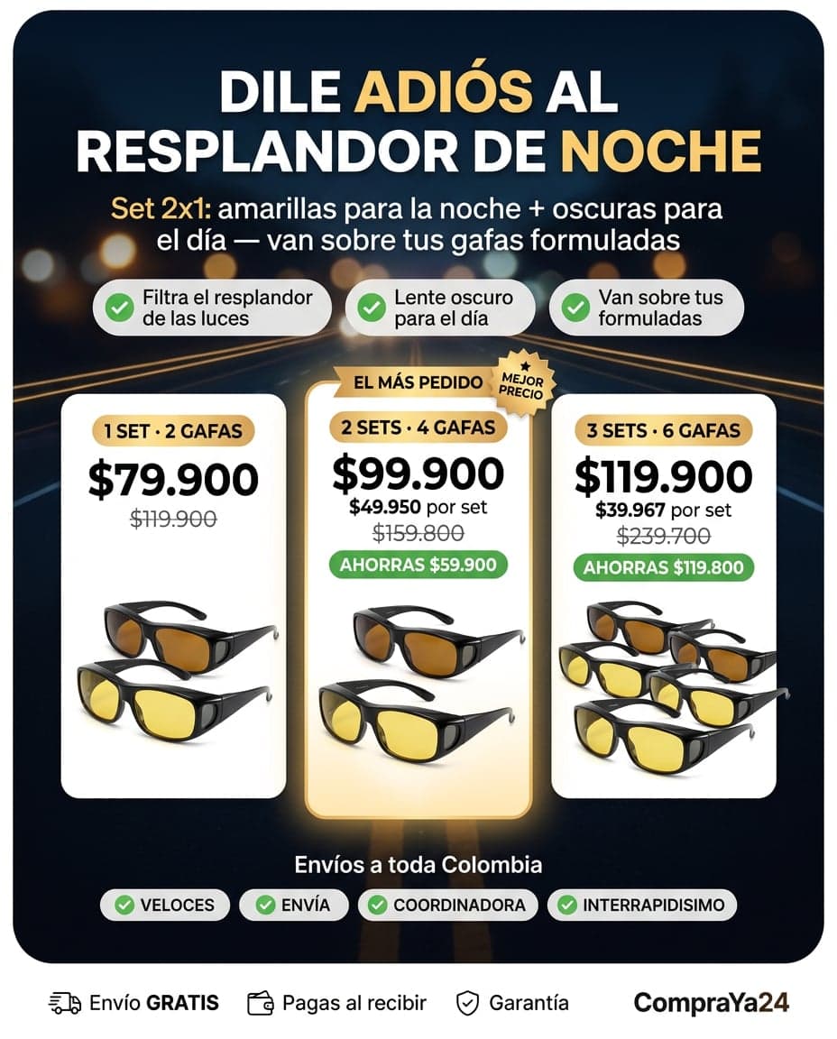 Gafas HD Visión Nocturna Wrap Arounds — se usan sobre tus gafas — foto 3