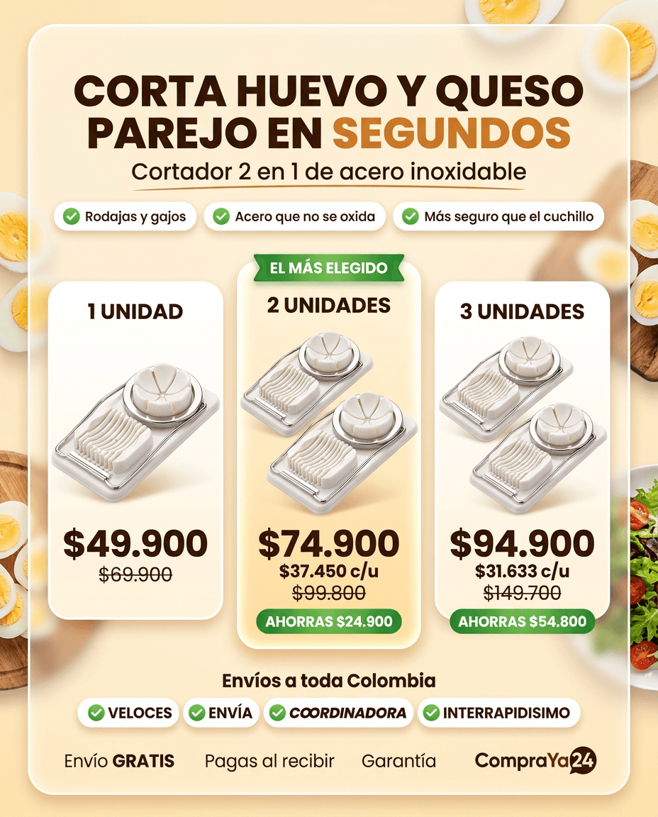 Cortador de Huevo y Queso en Acero Inoxidable (Doble Cara) — foto 3