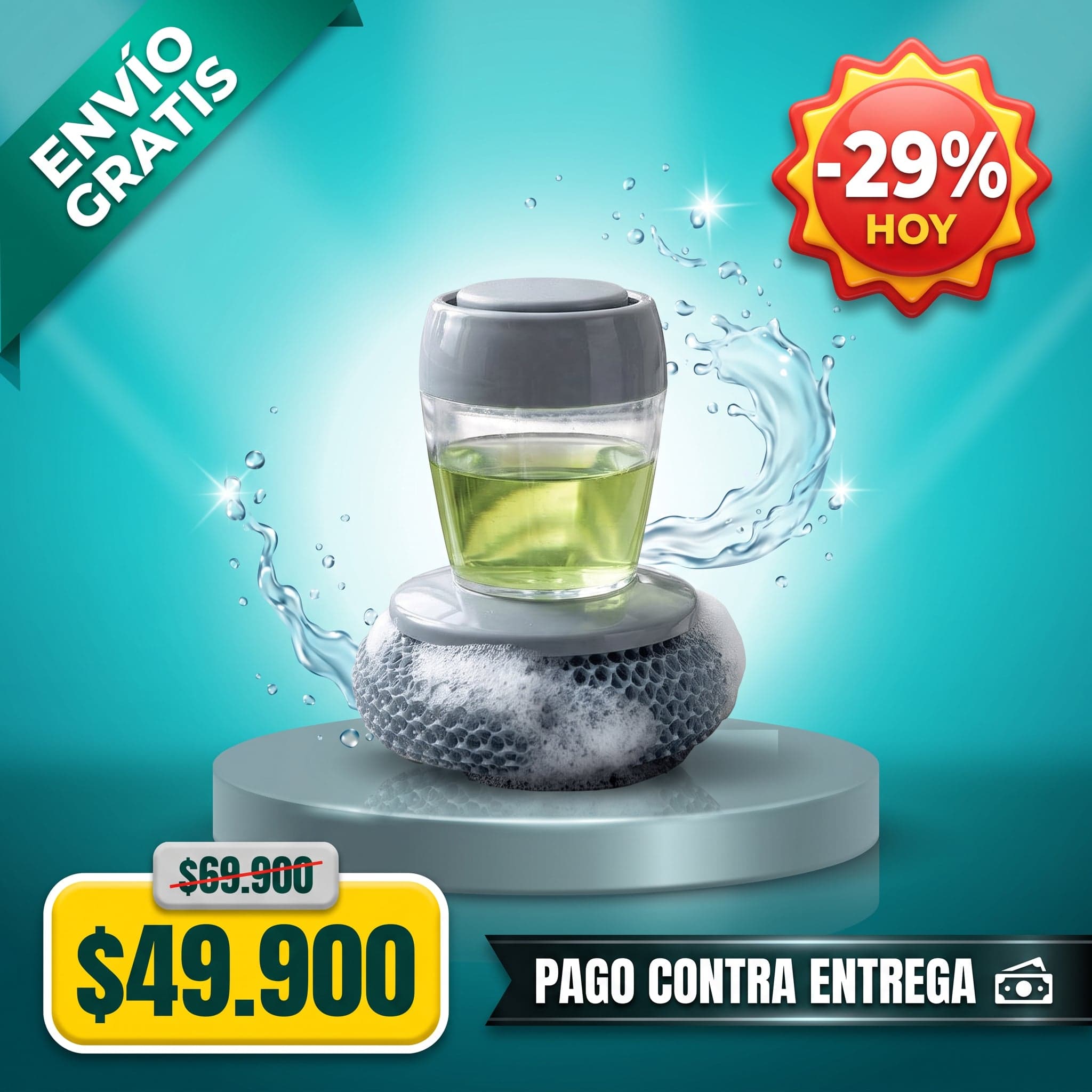 Cepillo Dispensador Jabón Loza Brillo — foto 1