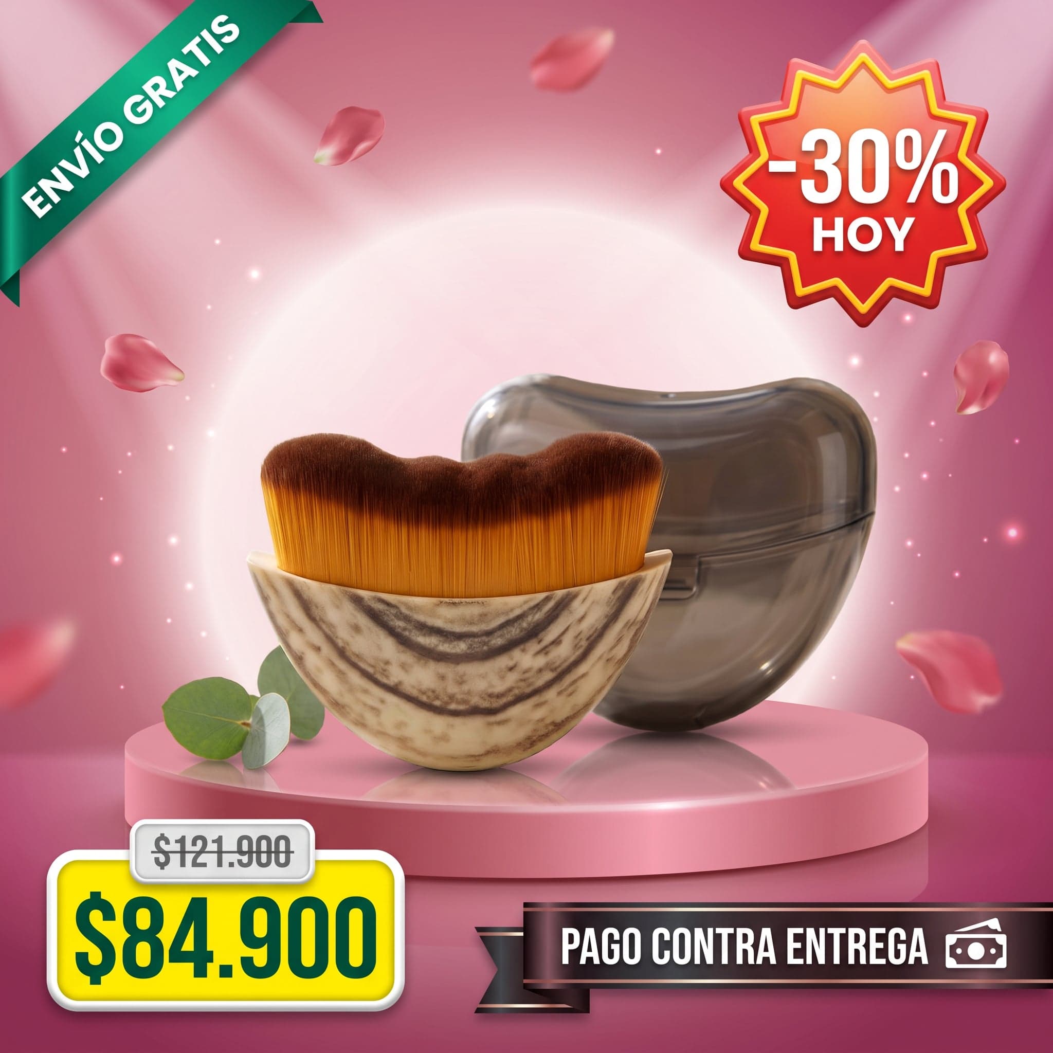 Cepillo Facial de Contorno (Masaje y Drenaje Facial) + Estuche — foto 1