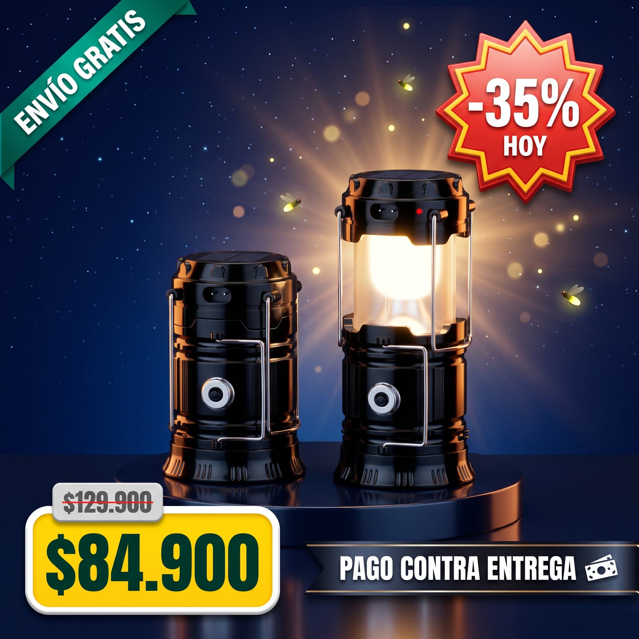 Linterna Farol de Camping LED Solar Plegable — foto 1