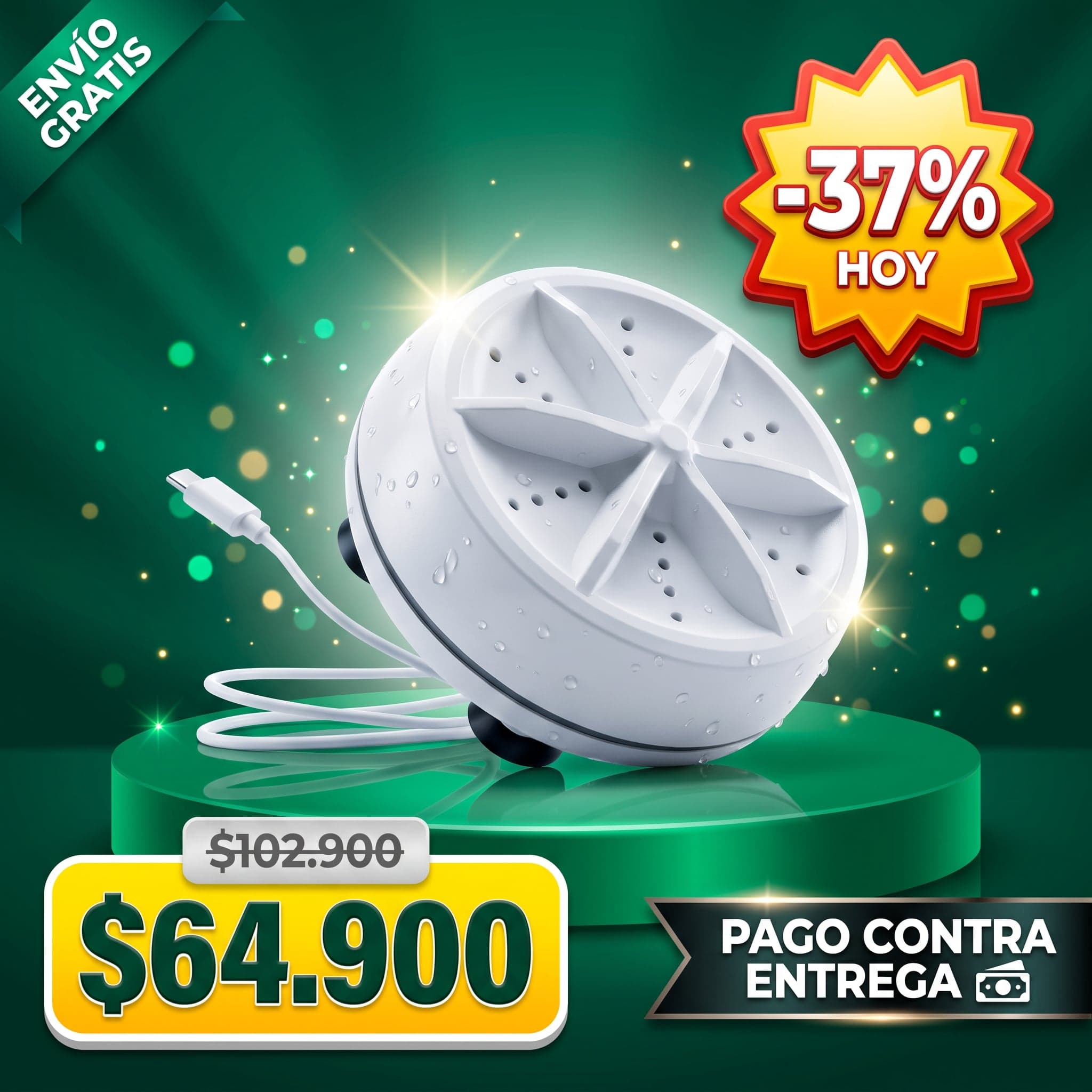 Mini Lavadora Turbina Ultrasónica Portátil USB — foto 1