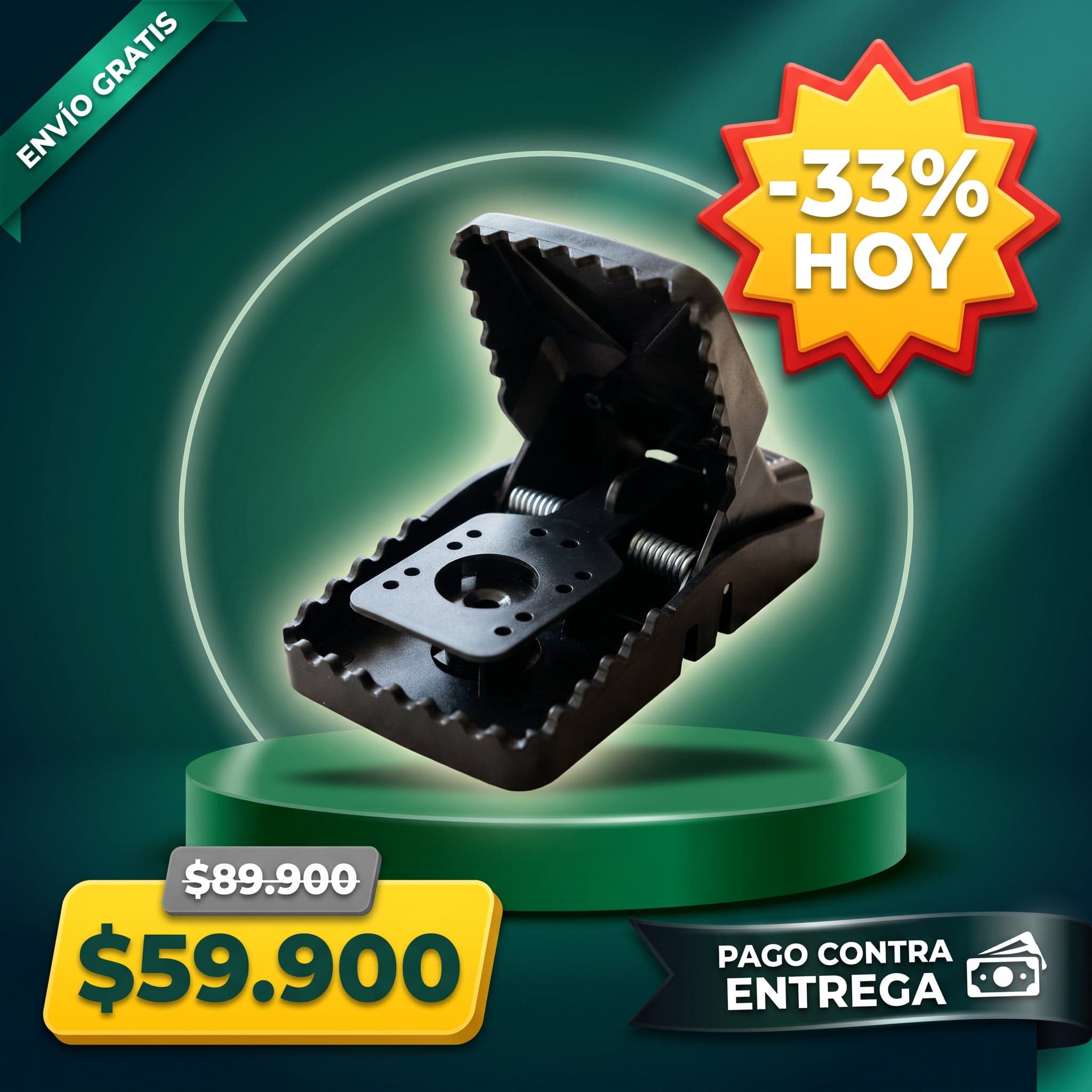 Trampa para Ratones Tipo Cocodrilo — Reutilizable Sin Veneno — foto 1