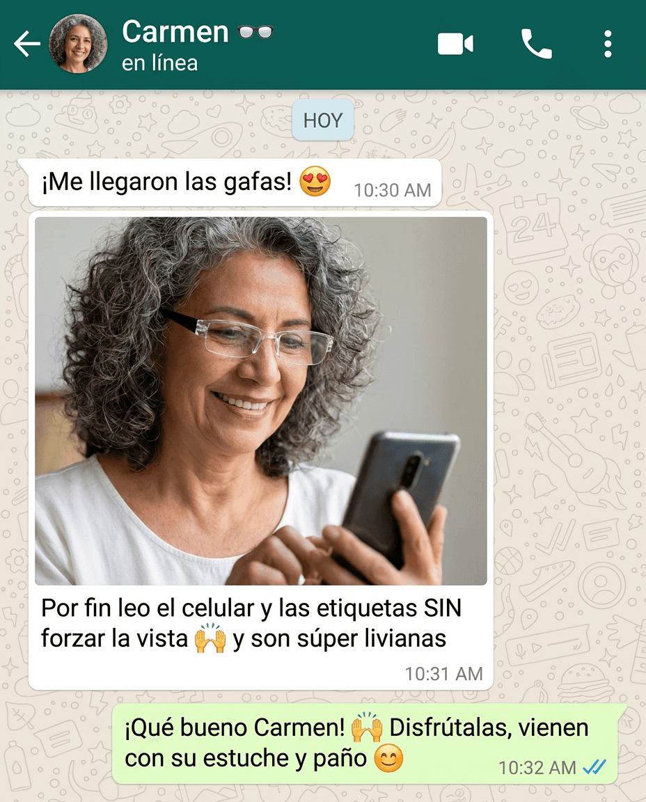 Gafas de Descanso y Aumento (Armazón Acrílico) + Estuche + Paño — foto 6