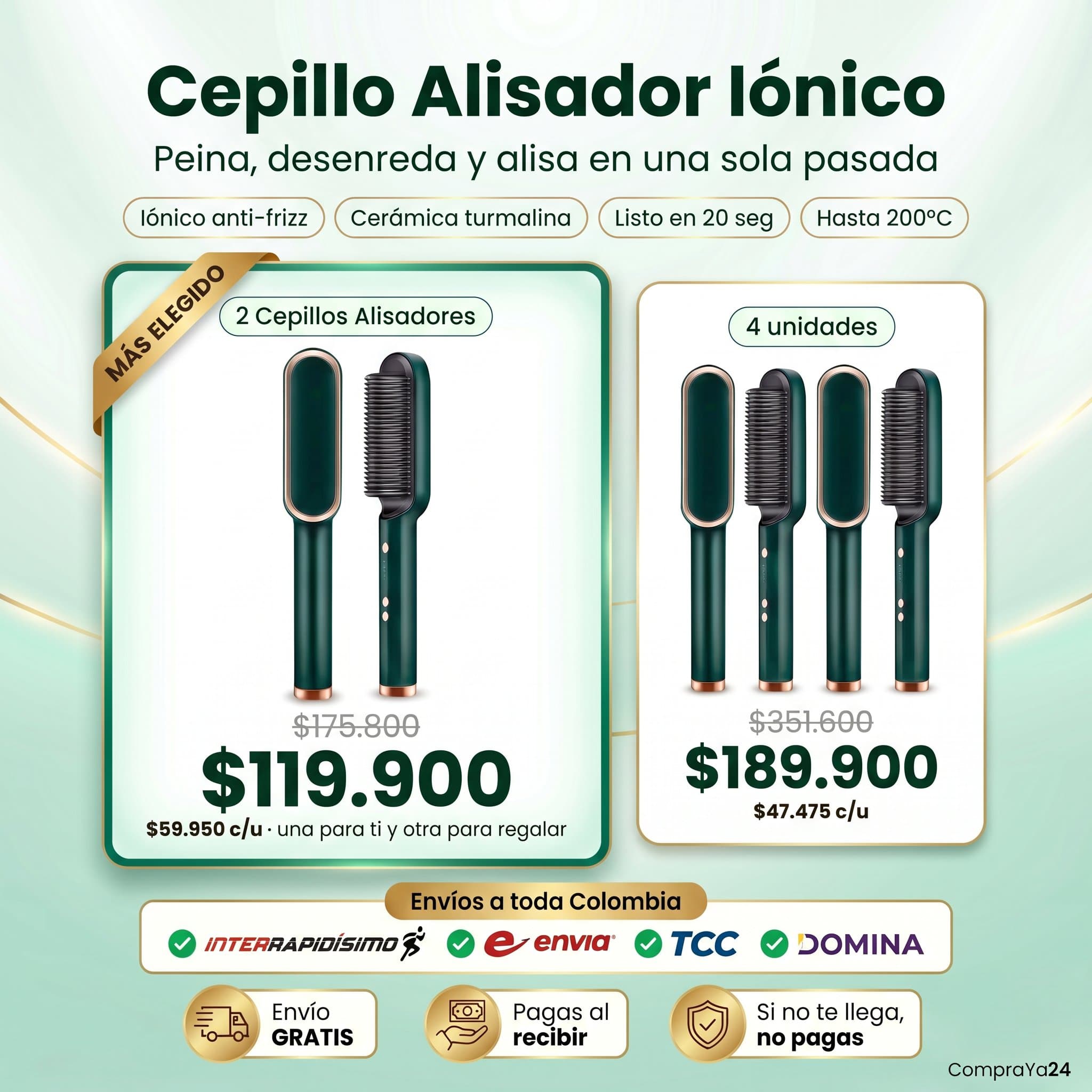 Cepillo Alisador Iónico — Combo x2 — foto 3