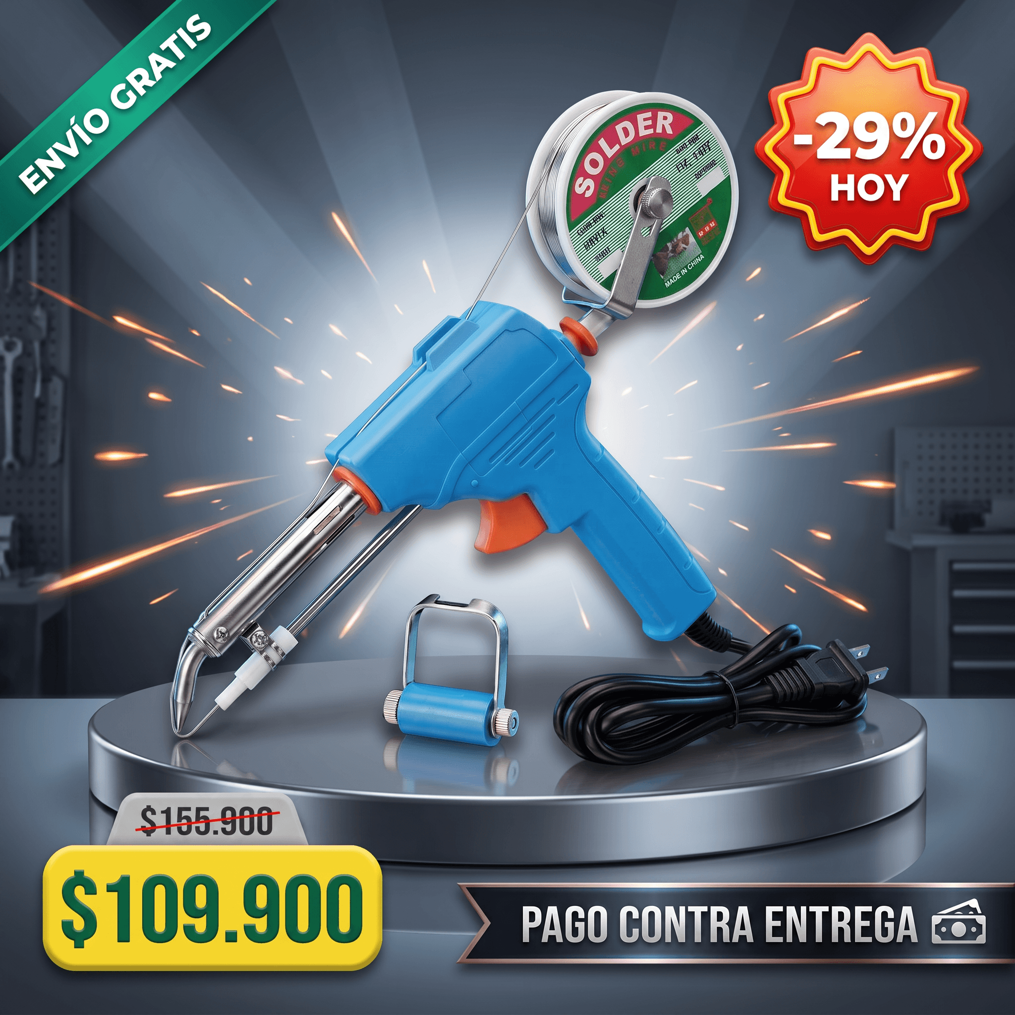 Combo Pistola para Soldar + Estaño — Kit Completo (Estaño de Regalo) — foto 1