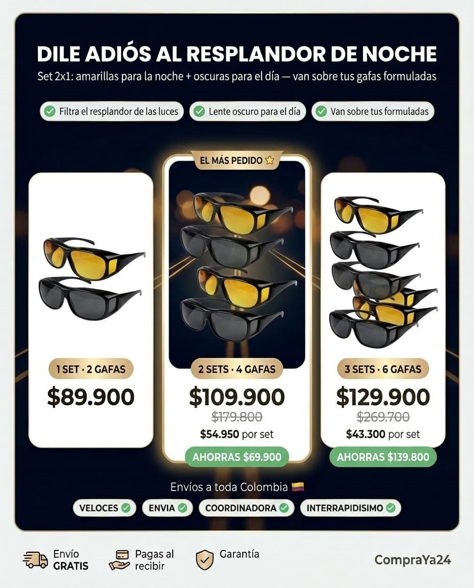 Gafas HD Visión Nocturna Wrap Arounds — se usan sobre tus gafas — foto 3