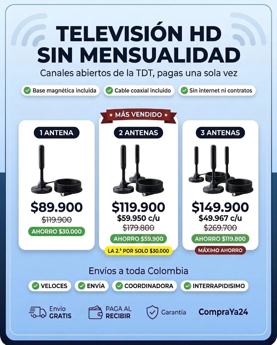 Antena TDT Interior HD con Base Magnética — foto 4