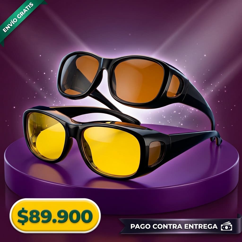 Gafas HD Visión Nocturna Wrap Arounds — se usan sobre tus gafas — foto 1