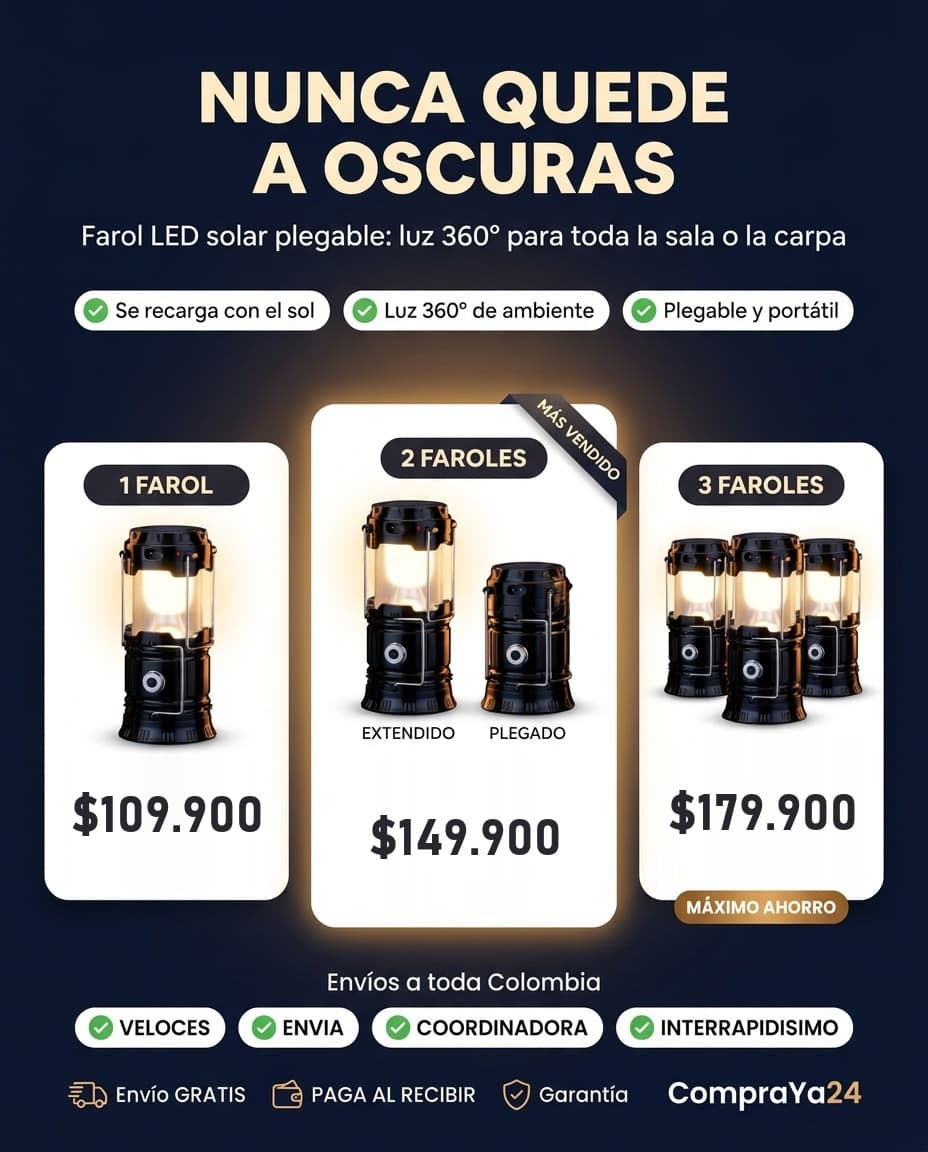 Linterna Farol de Camping LED Solar Plegable — foto 4